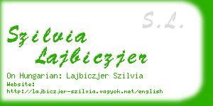 szilvia lajbiczjer business card